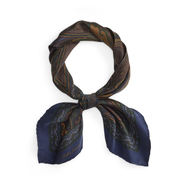 Foulard en soie &agrave; motif cachemire