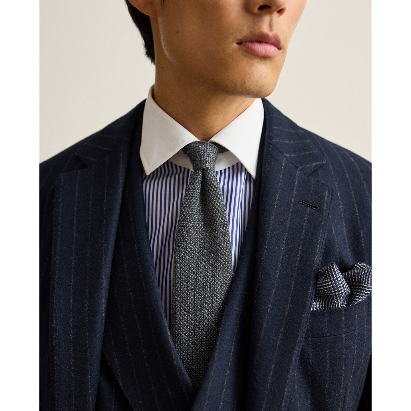 Мужские галстуки Ralph Lauren Textured Wool-Silk-Cashmere Tie, цвет: Серый — фото 3