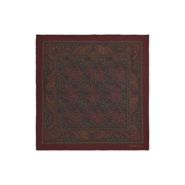 Paisley-Print Silk Pocket Square