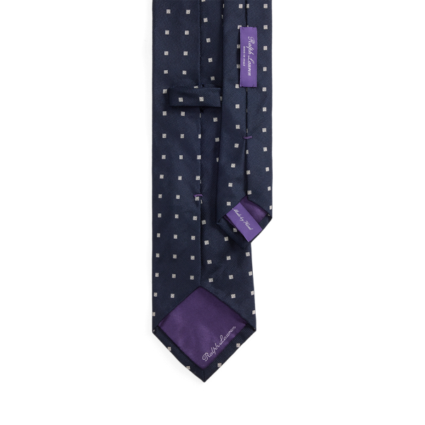 Square-Print Silk Tie