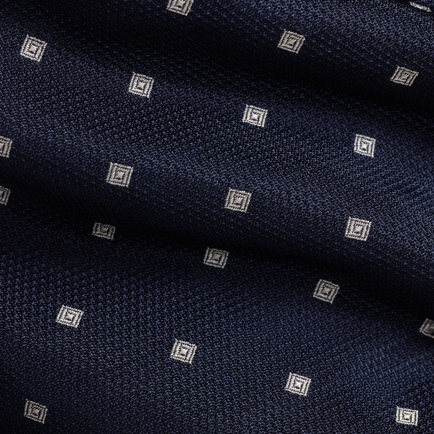 Мужские галстуки Ralph Lauren Square-Print Silk Tie, цвет: Тёмно-синий — фото 2
