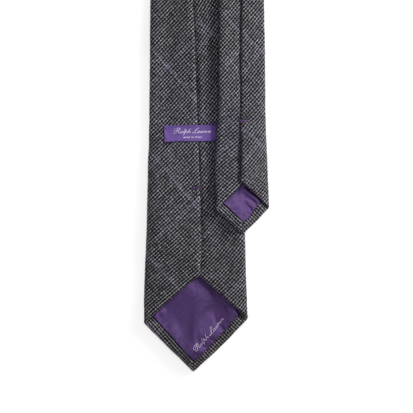 Мужские галстуки Ralph Lauren Mini-Tick-Weave Wool-Cashmere Tie, цвет: Средний серый разноцветный — фото 1