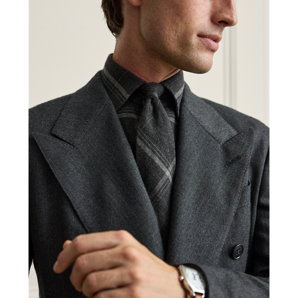 Plaid Cotton-Wool Tie