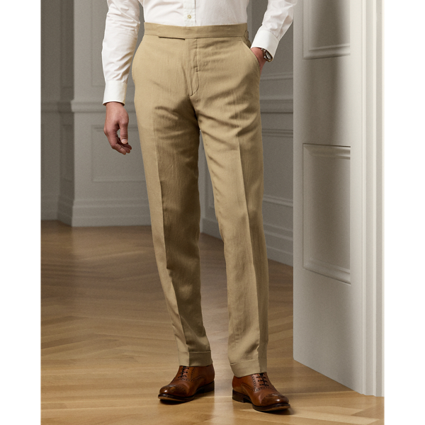 Gregory Hand-Tailored Silk-Linen Trouser