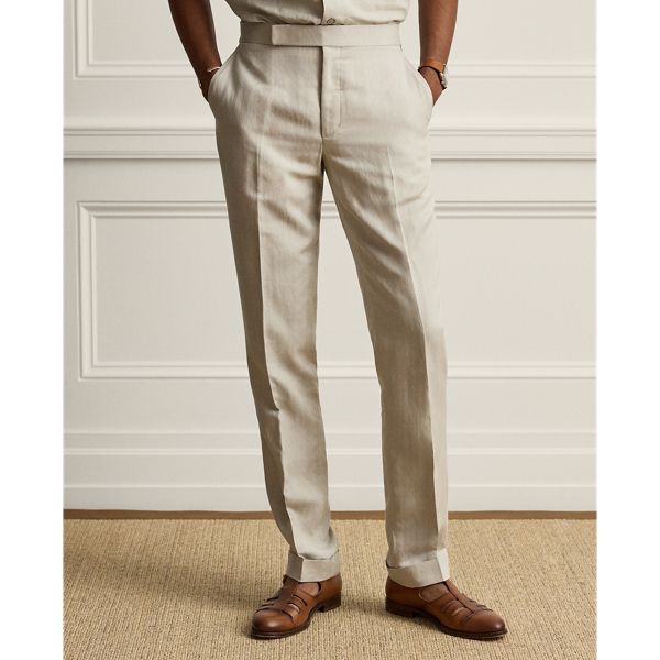 Gregory Hand-Tailored Silk-Linen Trouser