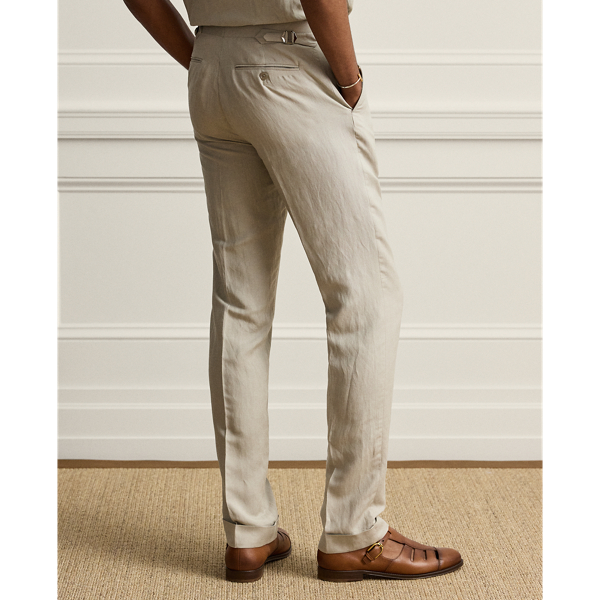 Gregory Hand-Tailored Silk-Linen Trouser