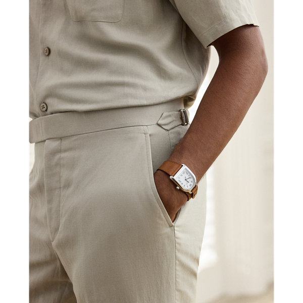 Gregory Hand-Tailored Silk-Linen Trouser