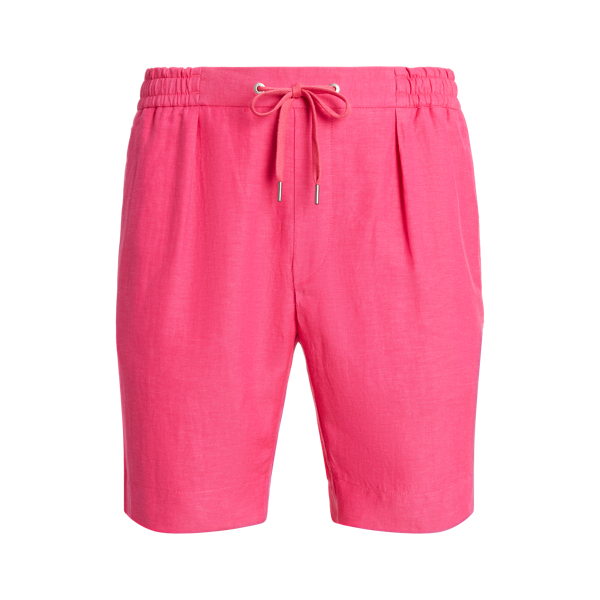 Purple Label Cabaret Pink 手工裁製蠶絲亞麻混紡短褲 2