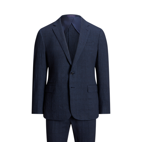 Kent Hand-Tailored Plaid Seersucker Suit