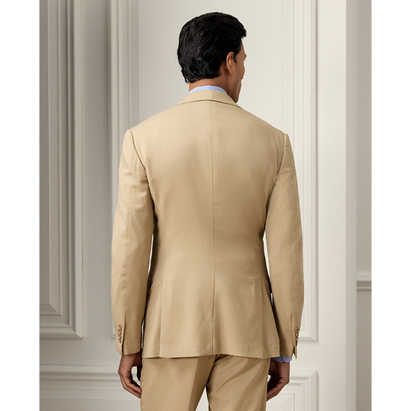 Tan Kent Handmade Wool Gabardine Suit Purple Label 4
