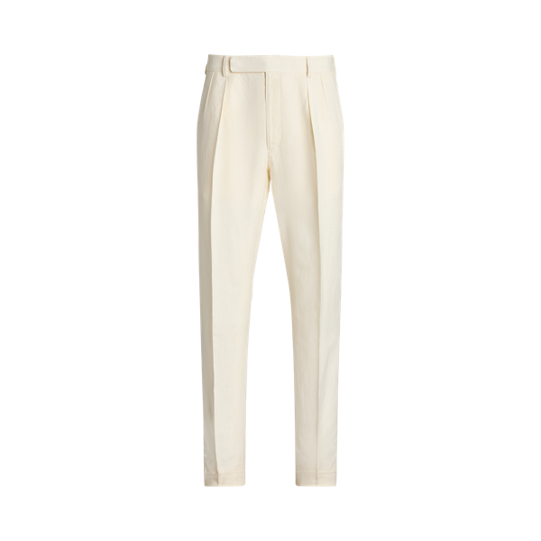 Handgemaakt linnen-zijden pantalon