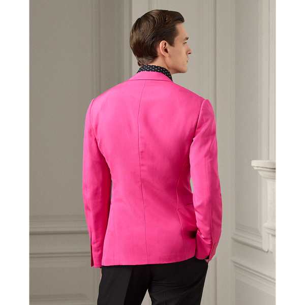 Cabaret Pink Kent Handmade Silk Shantung Jacket Purple Label 5