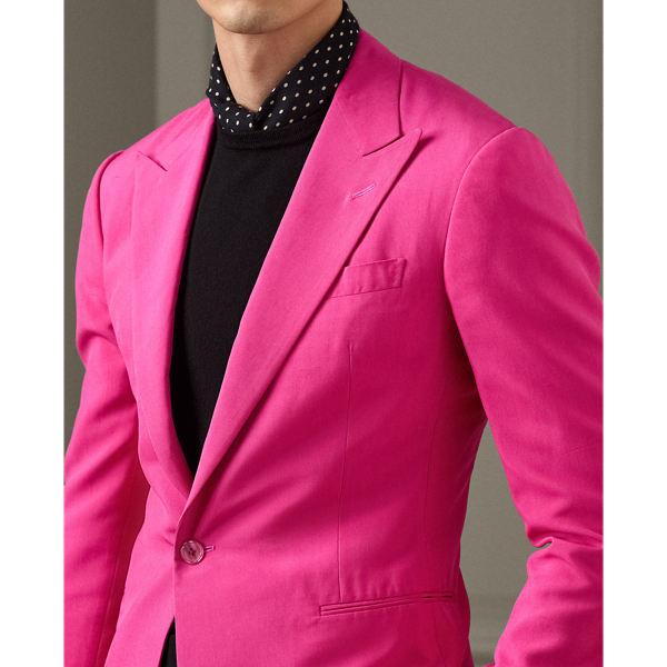 Cabaret Pink Kent Handmade Silk Shantung Jacket Purple Label 6