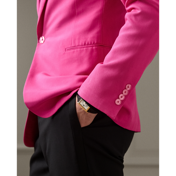 Cabaret Pink Kent Handmade Silk Shantung Jacket Purple Label 7