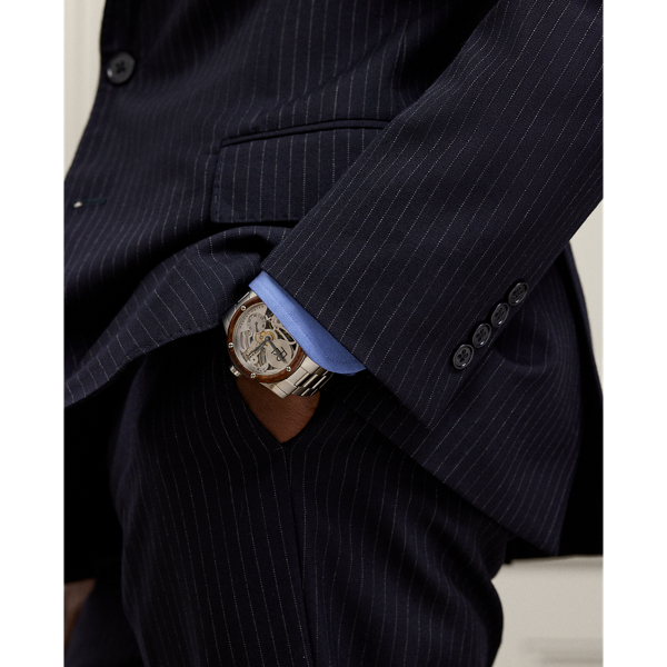 Wollanzug Kent mit Nadelstreifen Purple Label in Navy/Grau 7