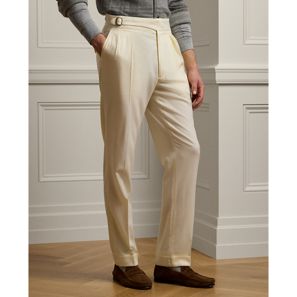 Hand-Tailored Wool Gabardine Trouser