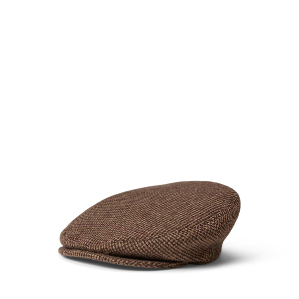 Tick Weave Wool Cashmere Flat Cap for Men Ralph Lauren UK