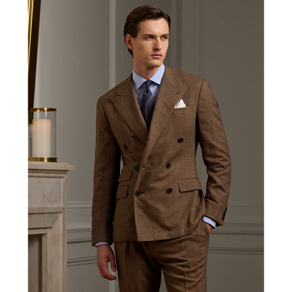 Kent Hand-Tailored Plaid Suit Jacket 