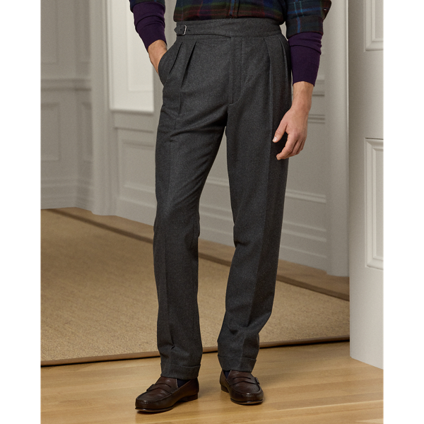 Hand-Tailored Wool Flannel Trouser