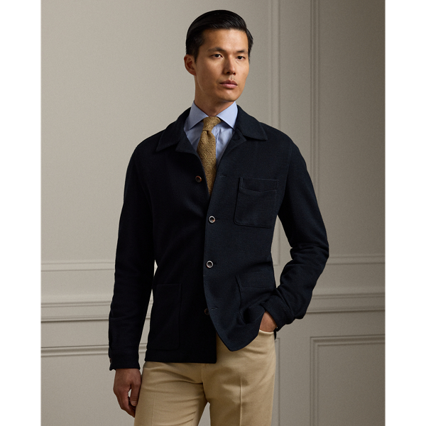 Hand-Tailored Knit Wool-Blend Sport Coat