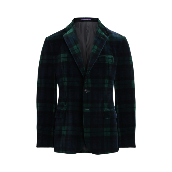 Kent Hand Tailored Plaid Velvet Jacket