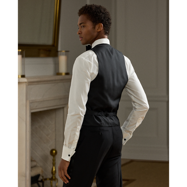 Handgefertigte Jacquard-Weste Purple Label in Schwarz 5