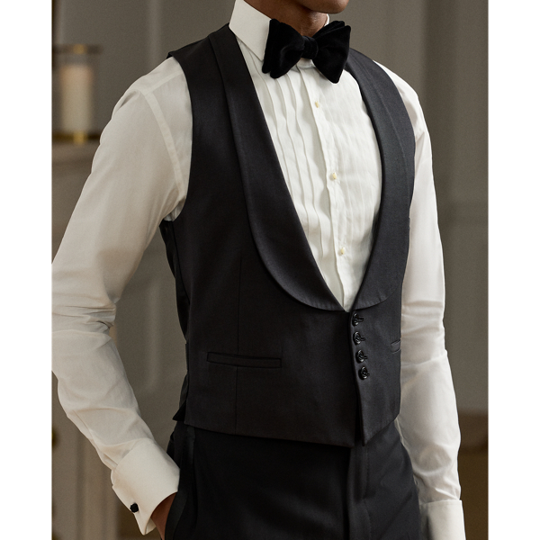 Handgefertigte Jacquard-Weste Purple Label in Schwarz 6