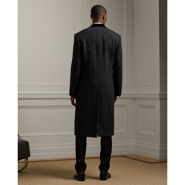 Charcoal Multi Kent Handmade Cashmere Topcoat Purple Label 5