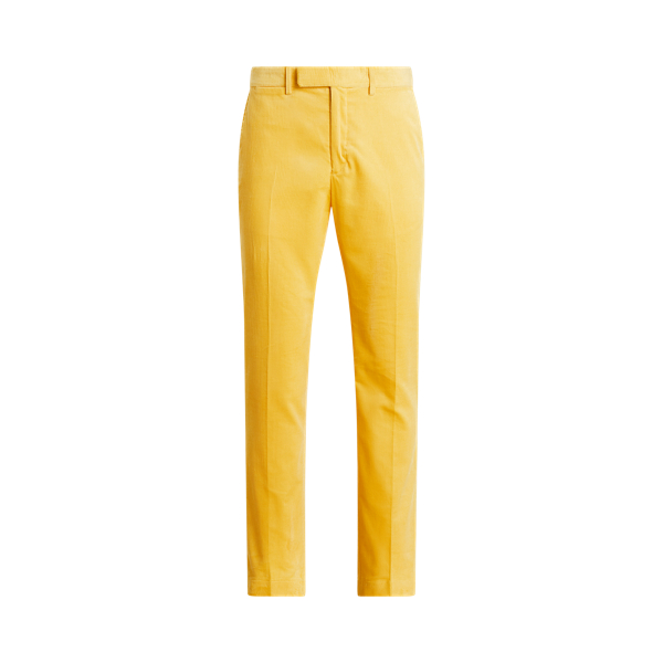 Lemon Yellow Hand-Tailored Corduroy Trouser Purple Label 1