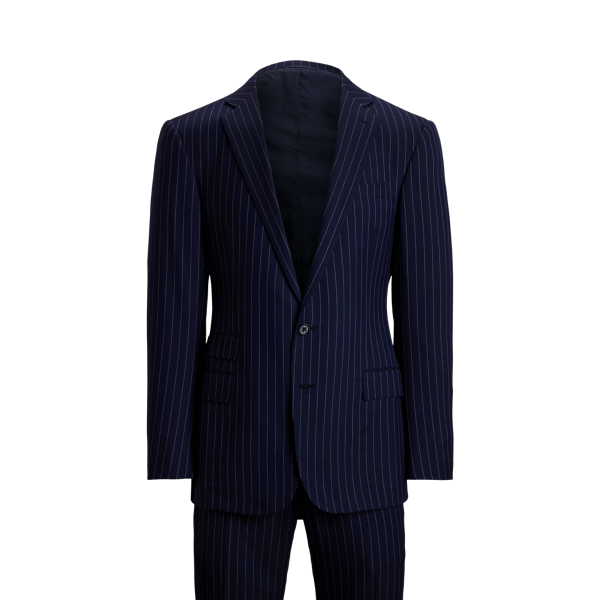 Gregory Handmade Pinstripe Wool Suit Purple Label 1