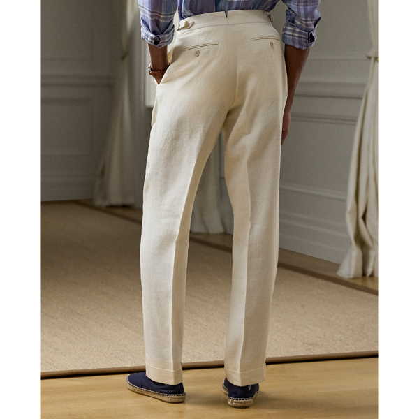 Glenn Hand-Tailored Basket-Weave Trouser