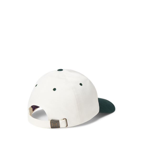 Casquette en sergé brodée d'un écusson