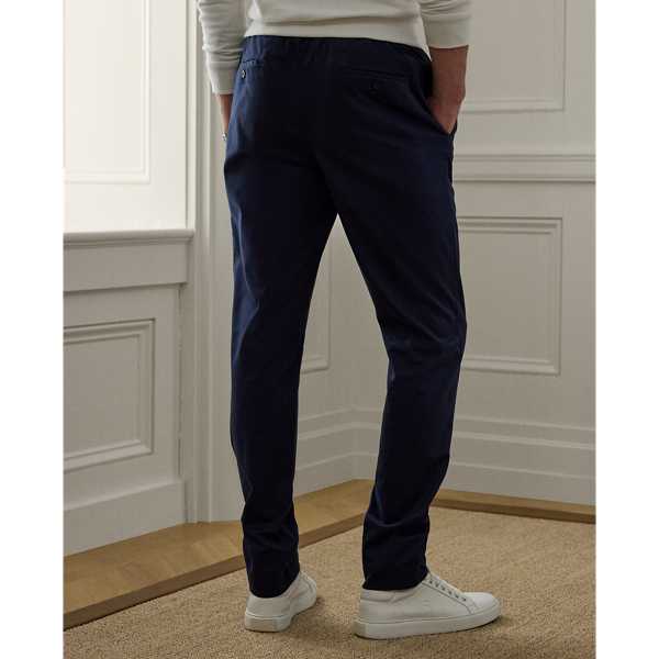 Classic Chairman Navy Hand-Tailored Stretch Satin Trouser Purple Label 5