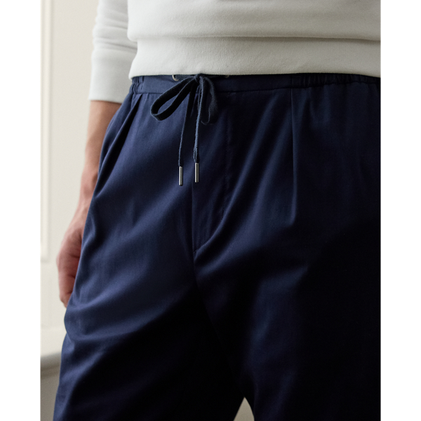 Classic Chairman Navy Hand-Tailored Stretch Satin Trouser Purple Label 6