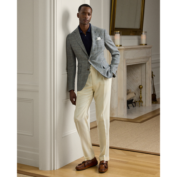 Kent Hand-Tailored Plaid Linen Jacket