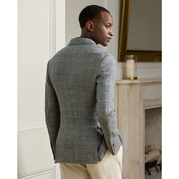 Kent Hand-Tailored Plaid Linen Jacket