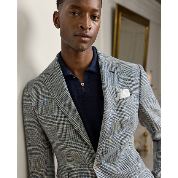 Kent Hand-Tailored Plaid Linen Jacket
