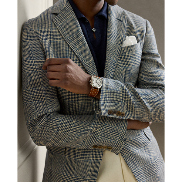 Kent Hand-Tailored Plaid Linen Jacket