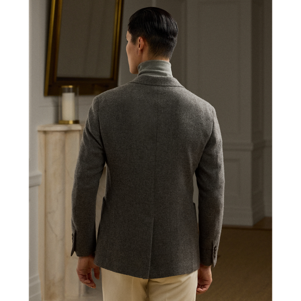 Light Grey Hadley Hand-Tailored Cashmere Jacket Purple Label 5