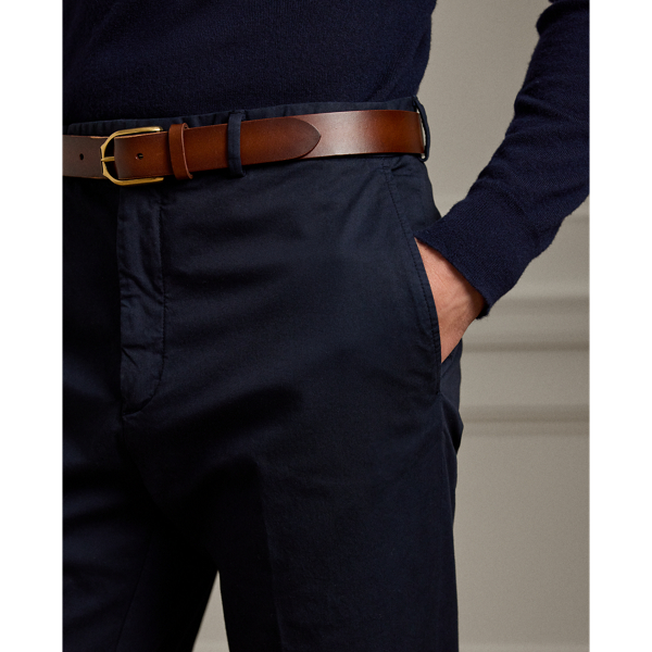 Classic Chairman Navy Slim Fit Stretch Chino Trouser Purple Label 6