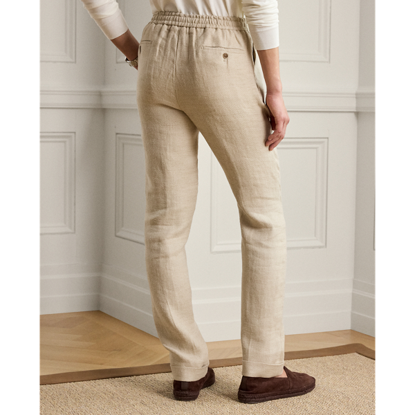 Textured Linen-Blend Trouser