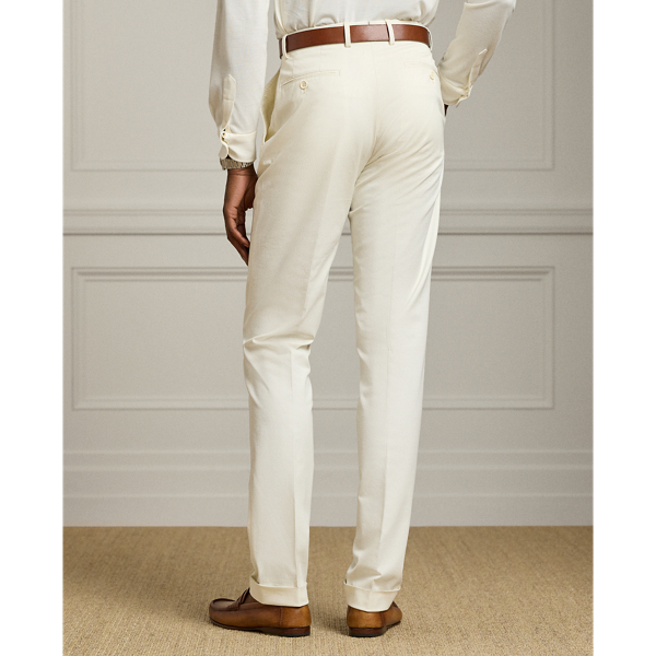 Classic Cream Hand-Tailored Stretch Chino Trouser Purple Label 5
