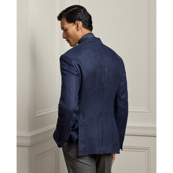 Veste Kent faite main à chevrons Purple Label en Marine 5