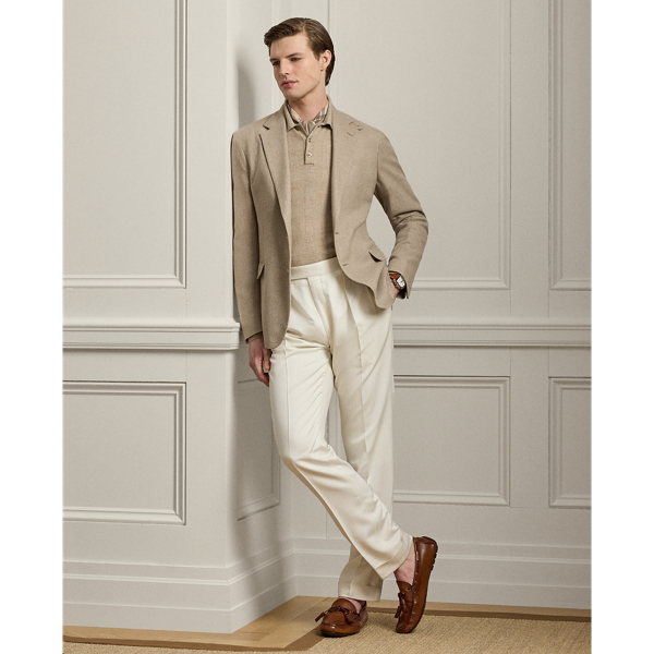 Truffle Melange Hadley Hand-Tailored Textured Blazer Purple Label 4