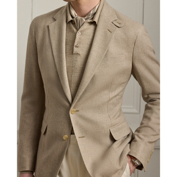 Truffle Melange Hadley Hand-Tailored Textured Blazer Purple Label 6