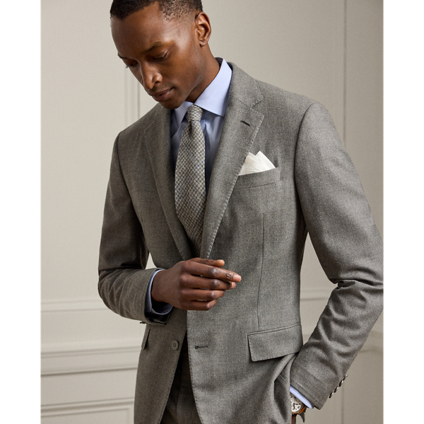 Kent Hand-Tailored Wool Sharkskin Jacket