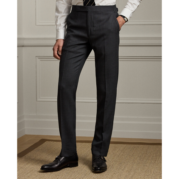 Dark Grey Multi Gregory Hand-Tailored Birdseye Suit Purple Label 8