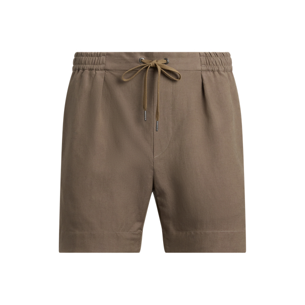 Silk-Linen Drawstring Short Purple Label 1