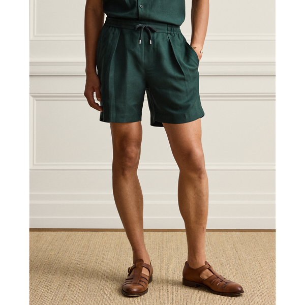 Silk-Linen Drawstring Short