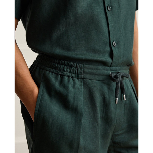 Silk-Linen Drawstring Short